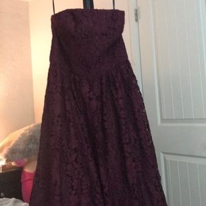 Vera wang strapless dress high and low gown